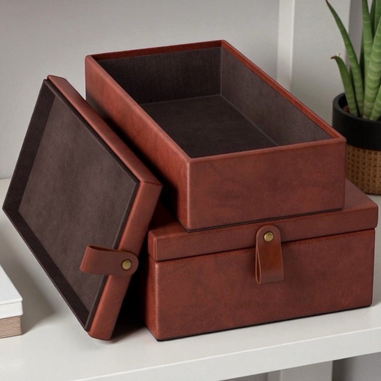 leather storage boxes supplier